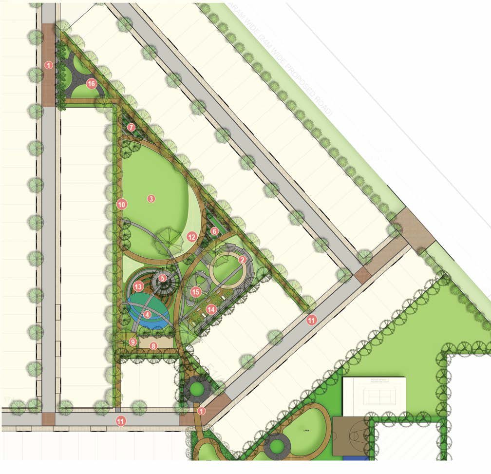 Indiabulls Green Avenue Central Green Landscape Plan