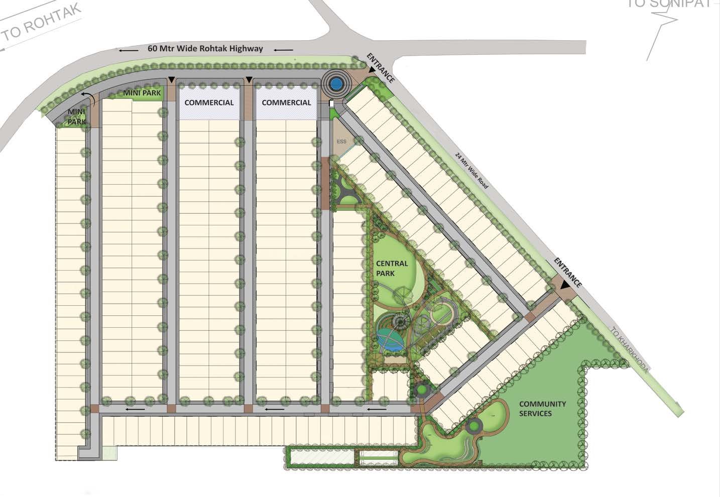 Indiabulls Green Avenue Master Layout Plan Kharkhoda Sector 2